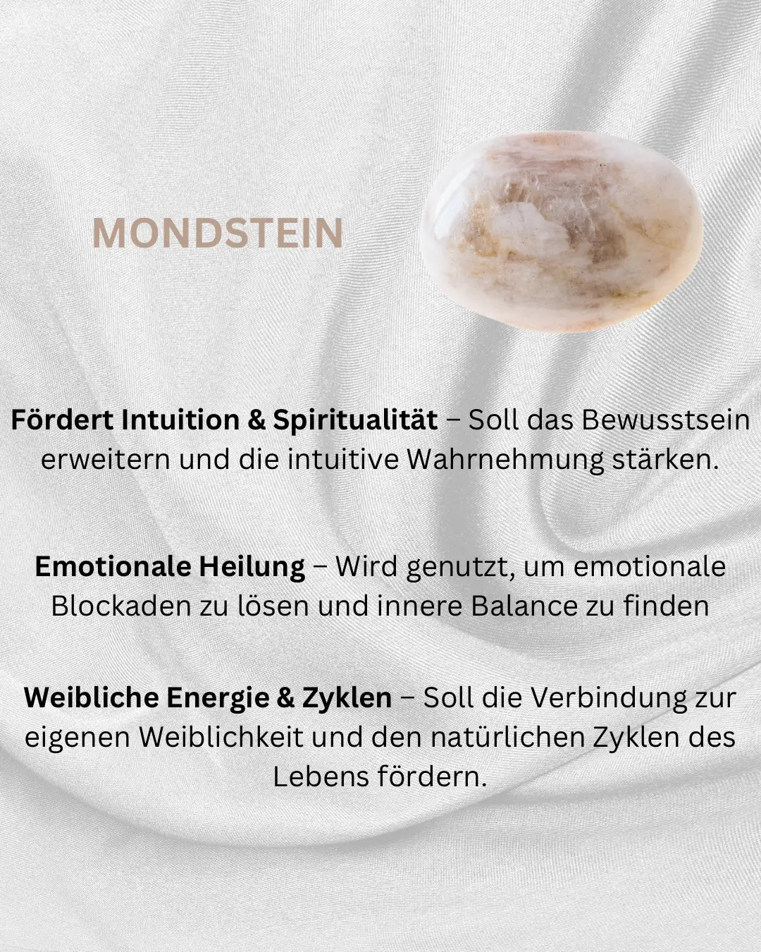 Mondstein Armband mit schwarzen Details Nezih