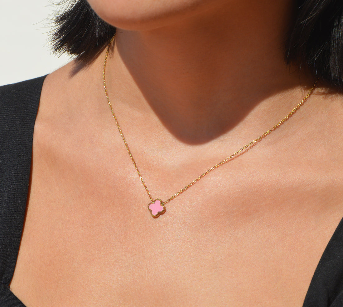 Fleur Charm Pink Halskette